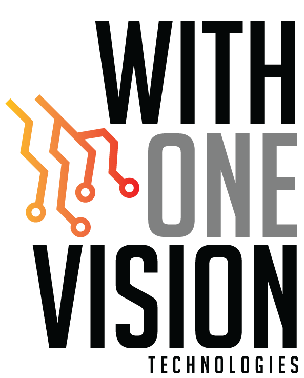 with one vision words logo